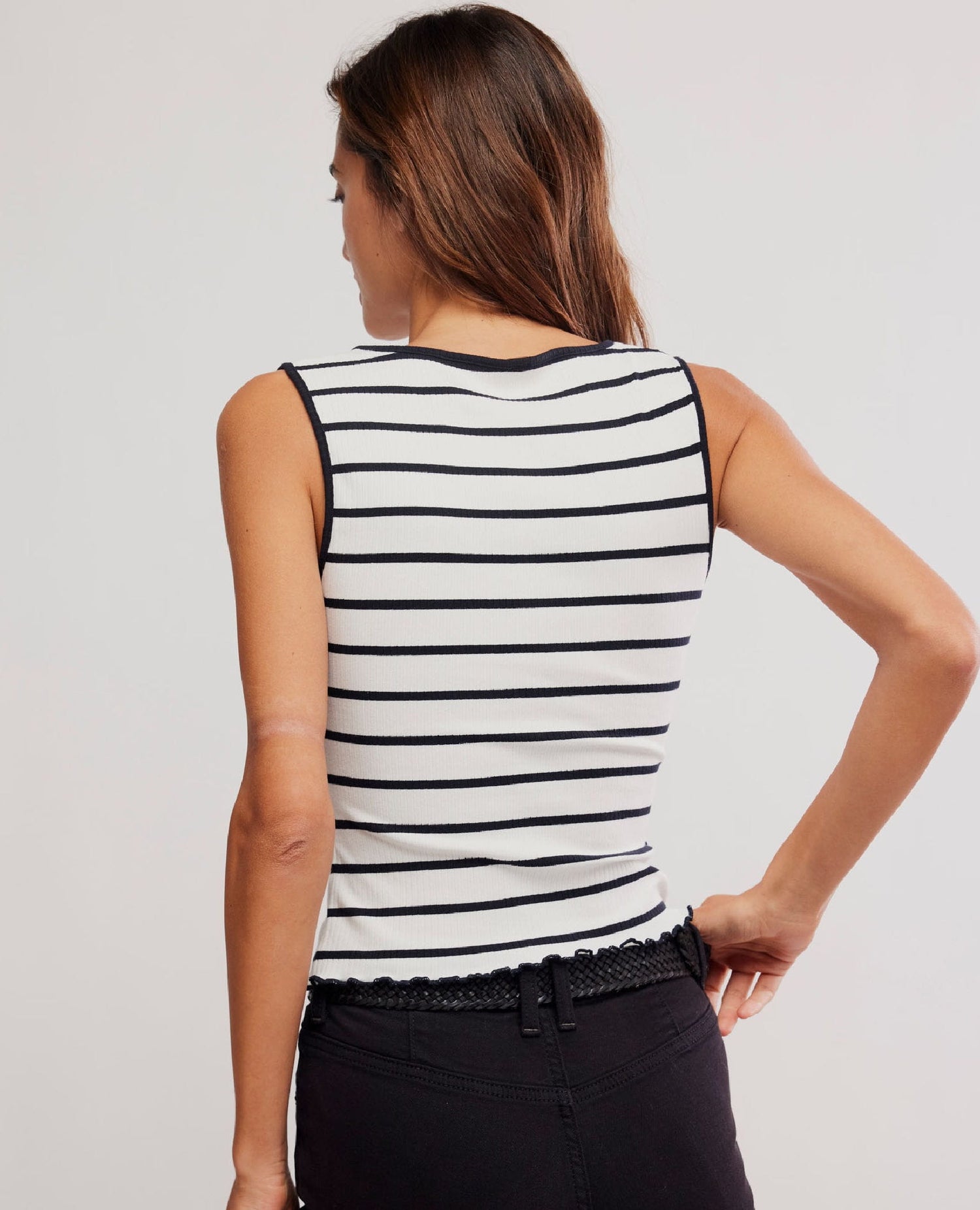 Tilly Striped Tank Black/White Stripe