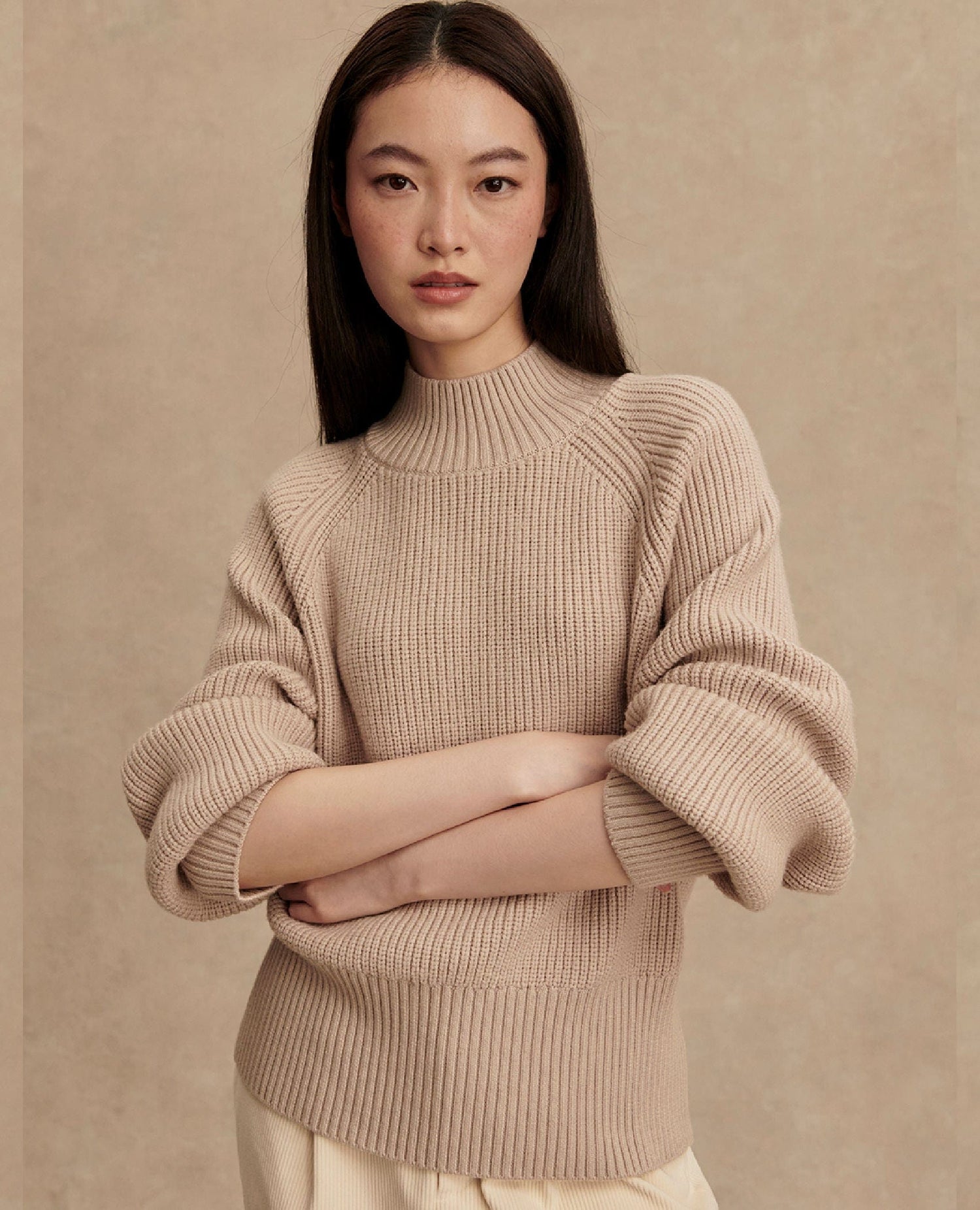 Varley Martina Rib Sweater Cement