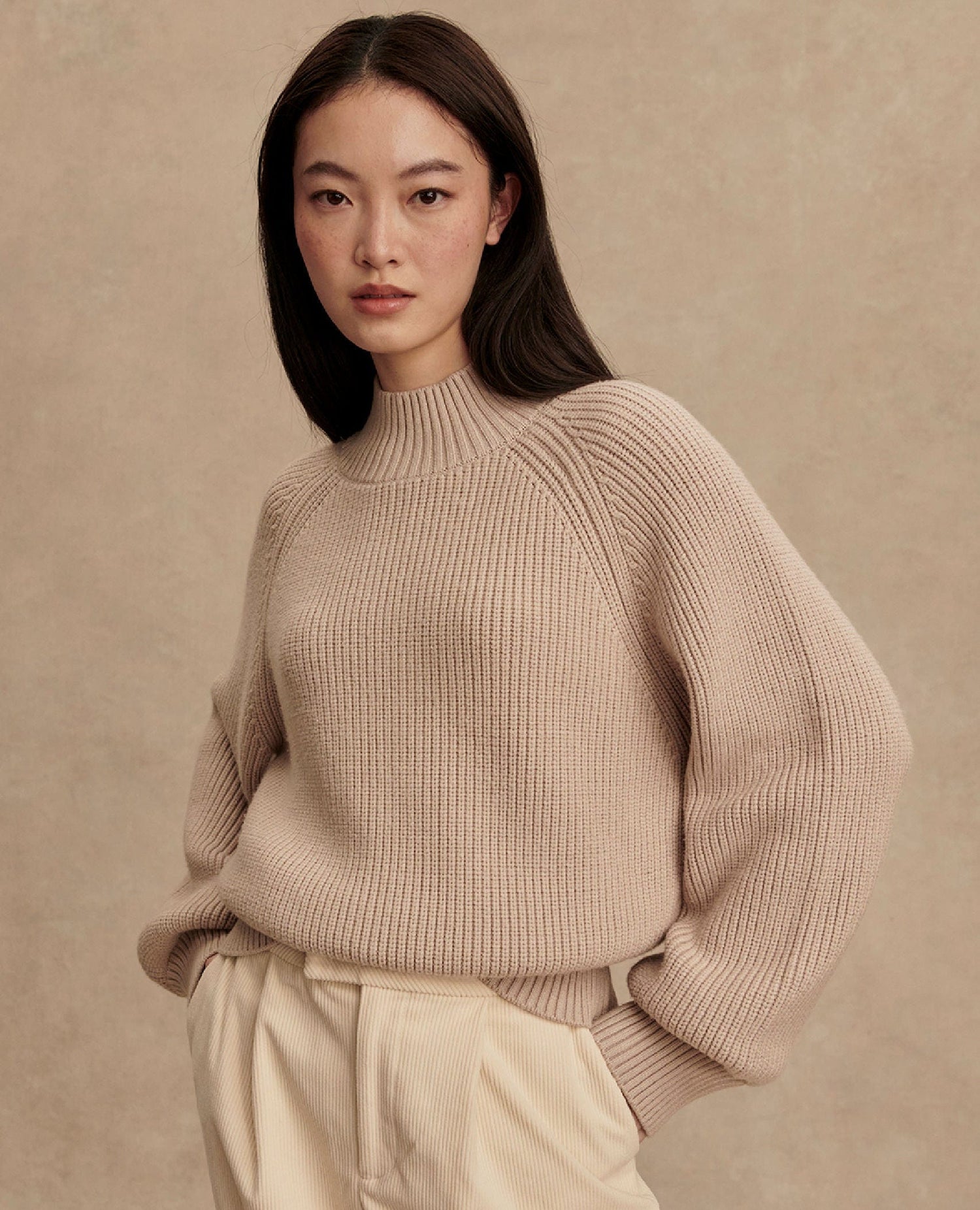 Varley Martina Rib Sweater Cement
