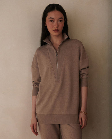 Varley Masie Long Sleeve Taupe Marl