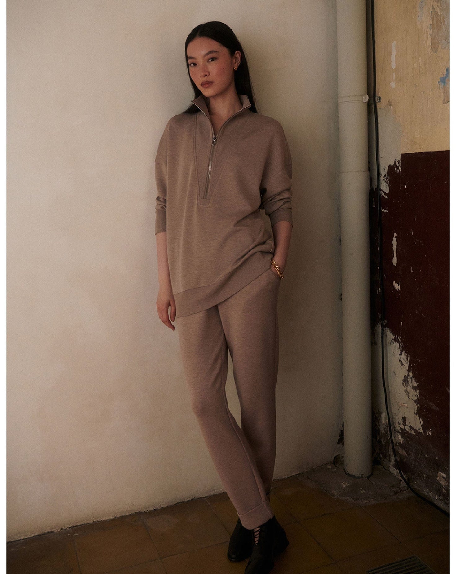 Varley Masie Sweater Taupe Marl