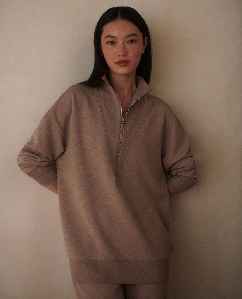Varley Masie Long Sleeve Taupe Marl