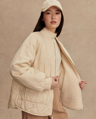 Varley Reversible Quilt Jacket Sandshell