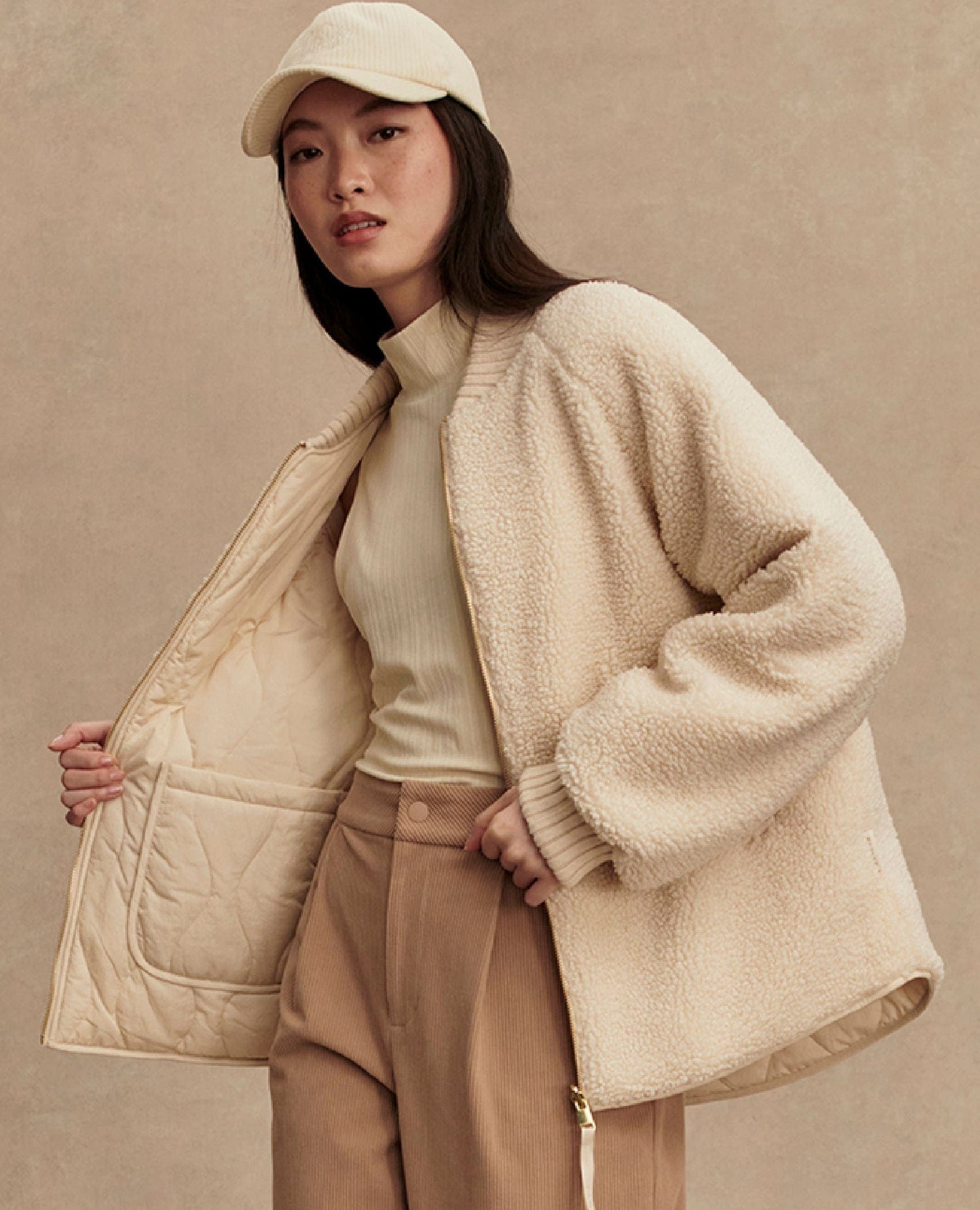 Varley Reversible Quilt Jacket Sandshell