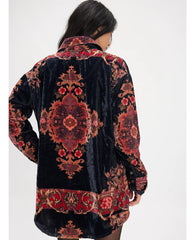 One Night Velvet Top in Night Owl Combo