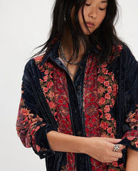 One Night Velvet Top in Night Owl Combo