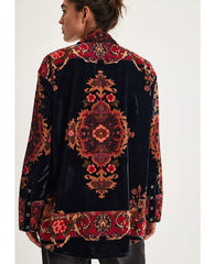 One Night Velvet Top in Night Owl Combo