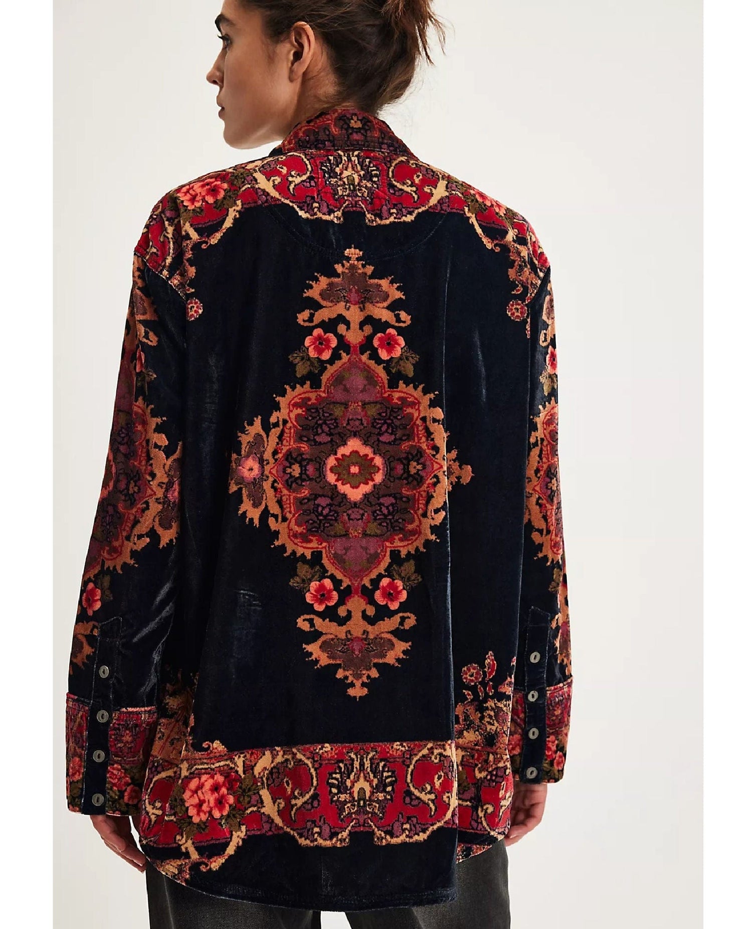 One Night Velvet Top in Night Owl Combo