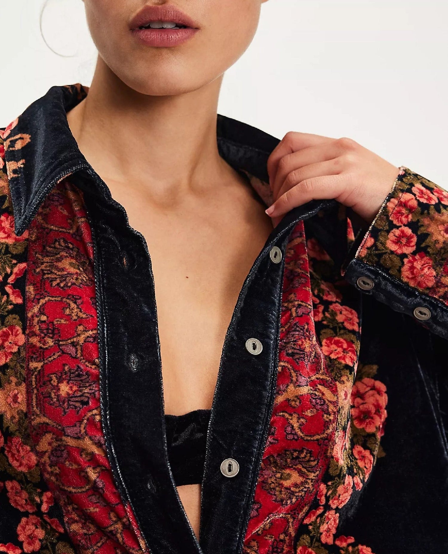 One Night Velvet Top in Night Owl Combo