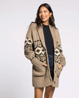 Spencer Fair Isle Cardigan – Taupe