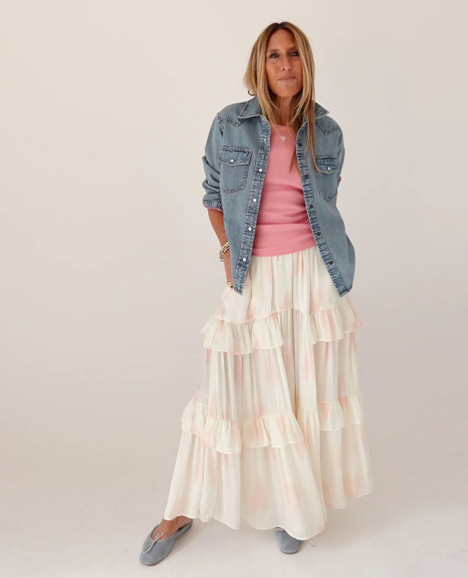 Western Pia Denim Shirt True Blue