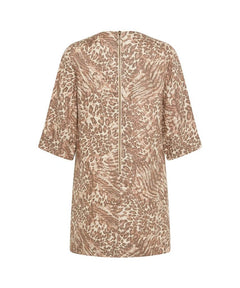 Ada Tunic Dress Leopard - PINK ARROWS