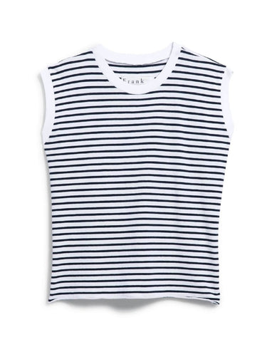 Aiden Tee White & Navy - PINK ARROWS