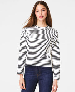 AirEssentials Side Slit Top Pier Stripe - PINK ARROWS