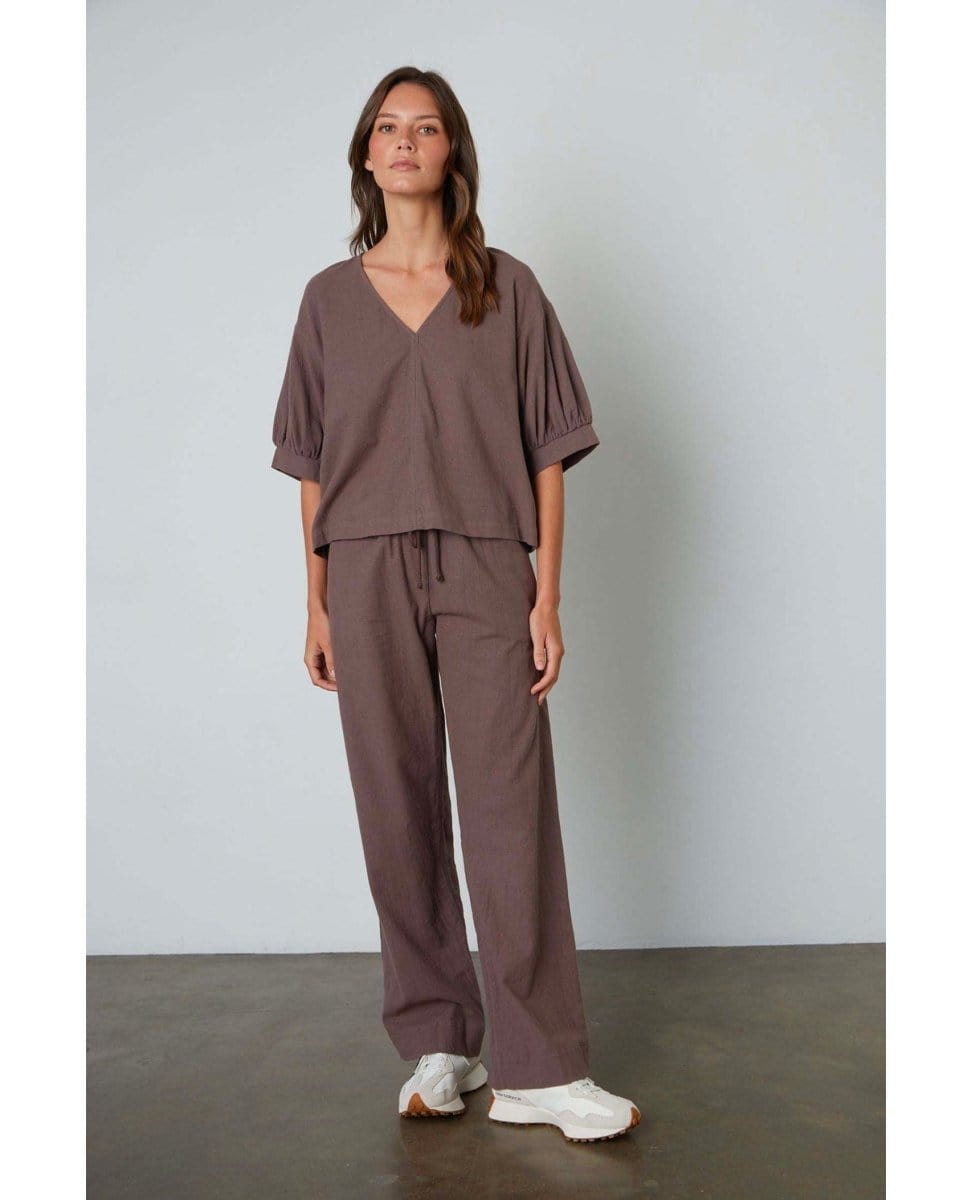 Allister Wide Leg Tie Pant Roast - PINK ARROWS