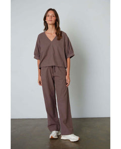 Allister Wide Leg Tie Pant Roast - PINK ARROWS