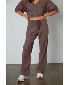 Allister Wide Leg Tie Pant Roast - PINK ARROWS