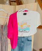 Almafi Coast Short Sleeve Tee Shirt - PINK ARROWS