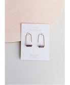 Amethyst Gemstone Drop Earrings - PINK ARROWS
