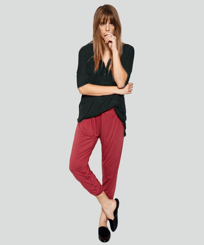 Amos Rib Oversized Tee Black - PINK ARROWS