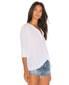 Amos Soft Rib Short Sleeve White - PINK ARROWS