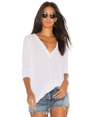 Amos Soft Rib Short Sleeve White - PINK ARROWS