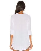 Amos Soft Rib Short Sleeve White - PINK ARROWS