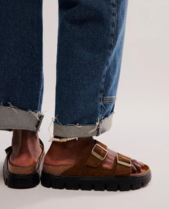 Arizona Chunky Dark Tea Suede - PINK ARROWS