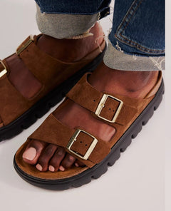 Arizona Chunky Dark Tea Suede - PINK ARROWS