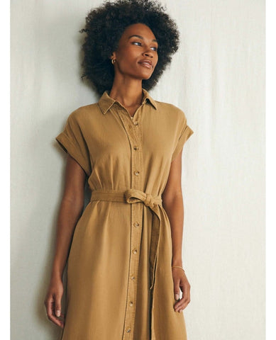 Arlie Shirtdress Short Sleeve Antique Bronze - PINK ARROWS