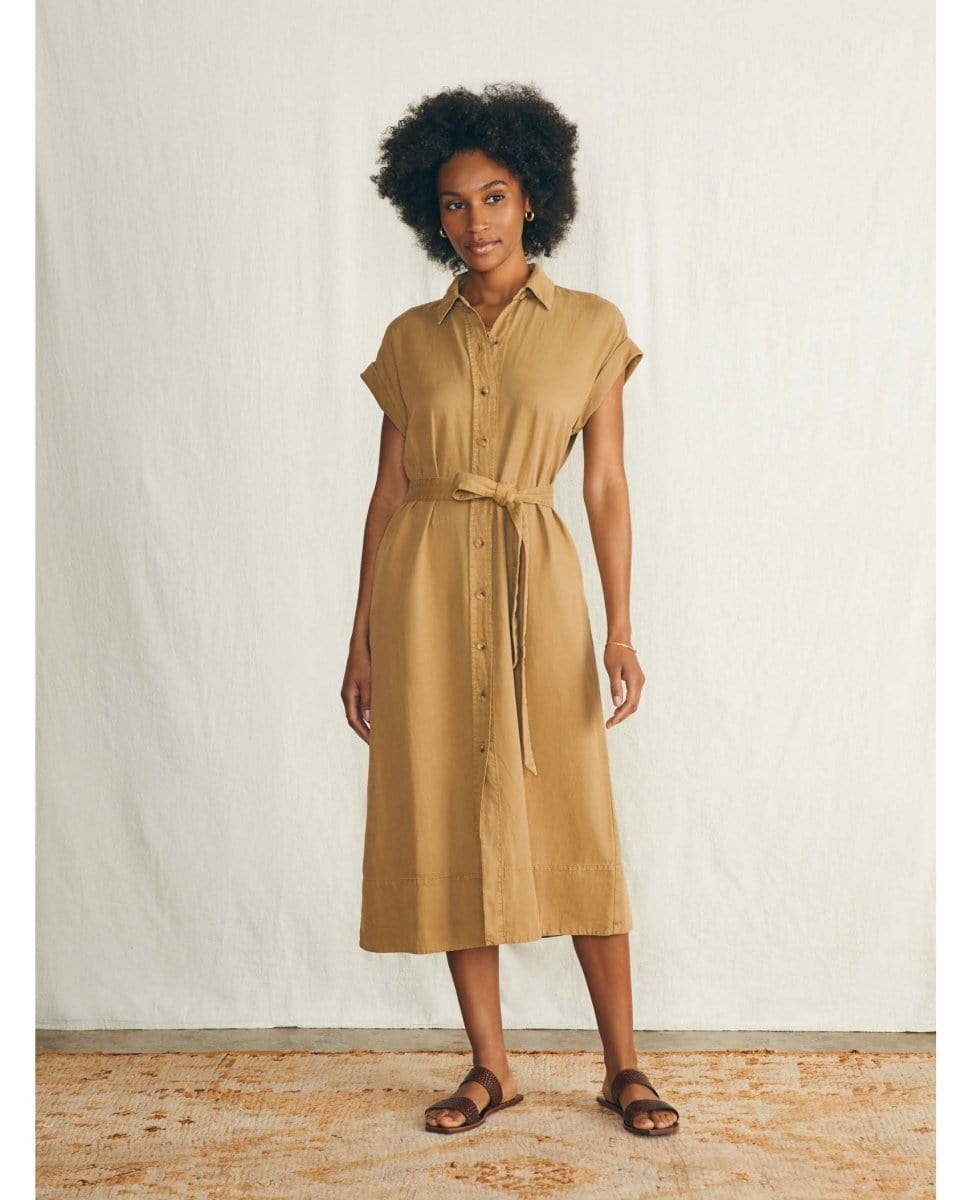Arlie Shirtdress Short Sleeve Antique Bronze - PINK ARROWS