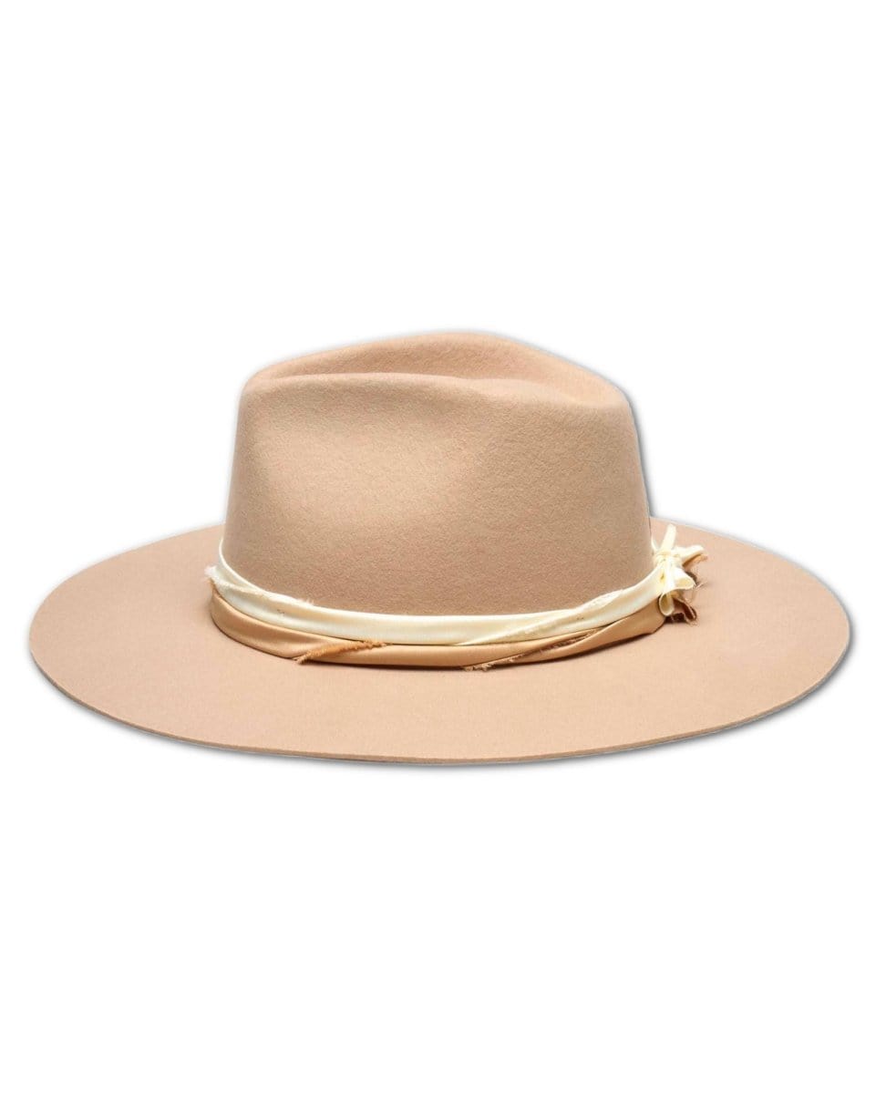 Austin Australian Cashmere Hard Brim Hat Taupe - PINK ARROWS