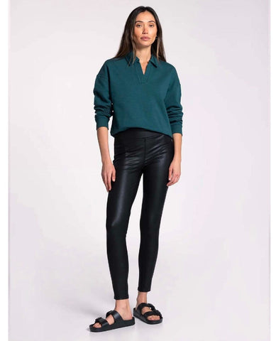 Ava Vegan Leggings Black - PINK ARROWS