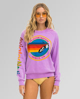 Aviator Nation Sweatshirt Vintage Neon Purple - PINK ARROWS