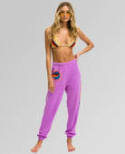 Aviator Nation Venice Sweatpant Neon Purple - PINK ARROWS