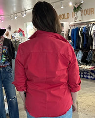 Barry Tailored Shirt Saffron Red - PINK ARROWS