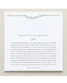Beautifully Broken Dainty Necklace 14k Gold - PINK ARROWS
