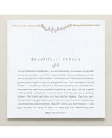 Beautifully Broken Dainty Necklace 14k Gold - PINK ARROWS