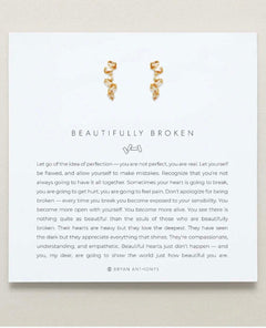 Beautifully Broken Hoop Earrings 14k Gold - PINK ARROWS
