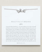 Beautifully Broken Necklace Silver - PINK ARROWS