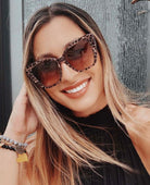 Becky II Leopard Tortoise Brown Gradient Sunglasses - PINK ARROWS