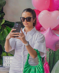 Bella Black + Grey Polarized Sunglasses - PINK ARROWS