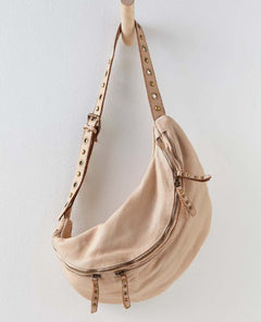 Bella Large Crossbody Belt Bag Bone - PINK ARROWS