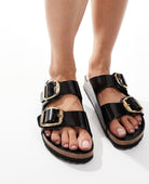 Birkenstock Arizona High Shine Black - PINK ARROWS