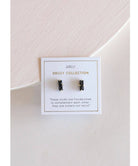 Black Bar Druzy Earrings - PINK ARROWS