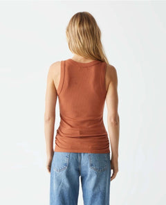 Blanche Ruched Tank Toffee - PINK ARROWS