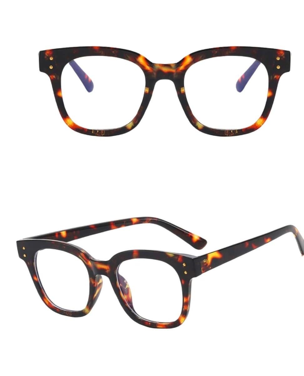 Blue Light Blocker Glasses Thick Tortoise Frame - PINK ARROWS