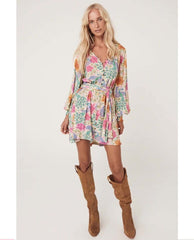 Bohème Mini Dress Spring - PINK ARROWS