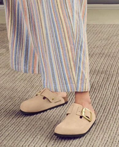 Boston Big Buckle Sandcastle Nubuck - PINK ARROWS