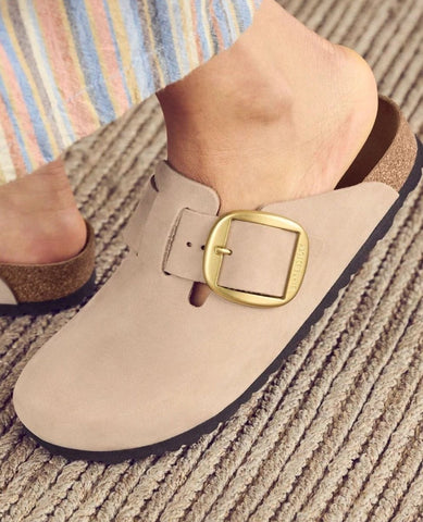 Boston Big Buckle Sandcastle Nubuck - PINK ARROWS